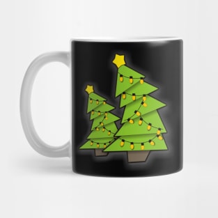 Merry Christmas Trees With Light Mug